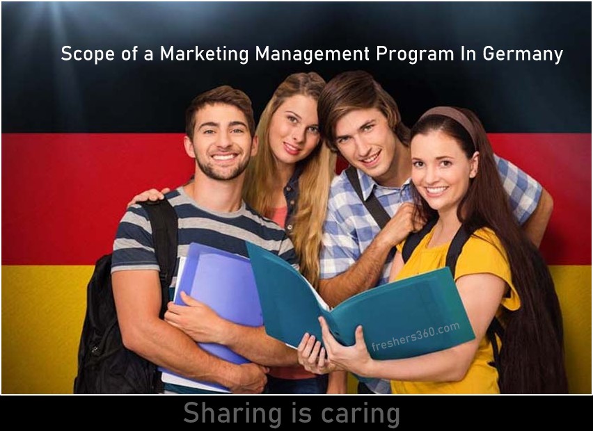 What is the scope of a marketing management program in Germany